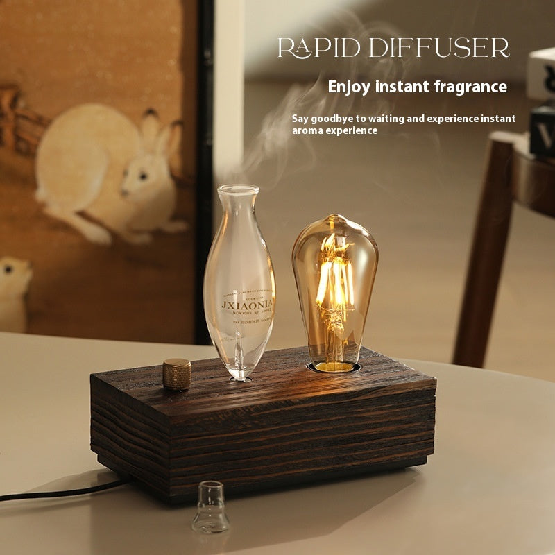 Retro Wood Cold Fragrance Diffuser — Flameless Scent Instrument