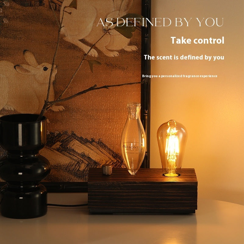 Retro Wood Cold Fragrance Diffuser — Flameless Scent Instrument